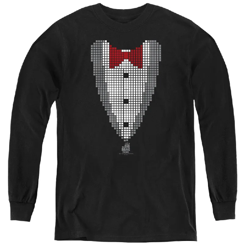 Instant Discount The Big Bang Theory Kids Long Sleeve Tuxedo with Red Bow Tie Black