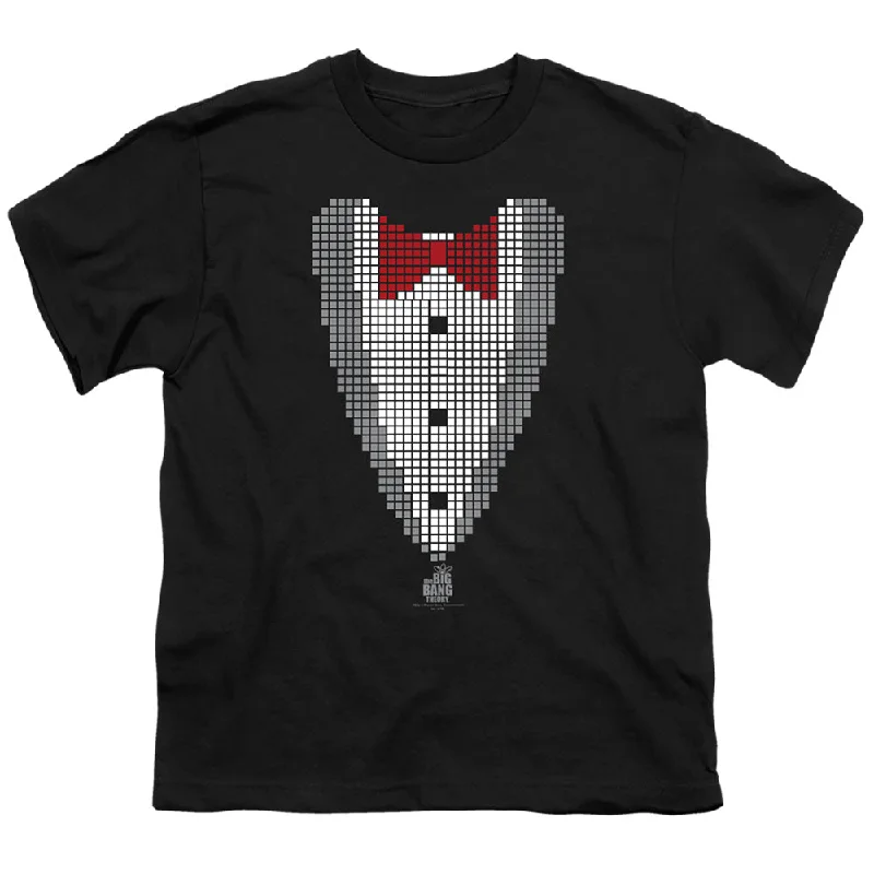 Hurry In The Big Bang Theory Kids T-Shirt Tuxedo with Red Bow Tie Black