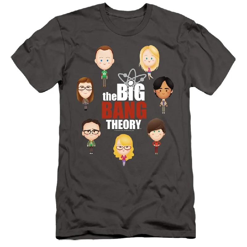 Year-End Clearance The Big Bang Theory Slim Fit T-Shirt Cartoon Characters Charcoal Tee Year-End Clearance The Big Bang Theory Slim Fit T-Shirt Cartoon Characters Charcoal Tee