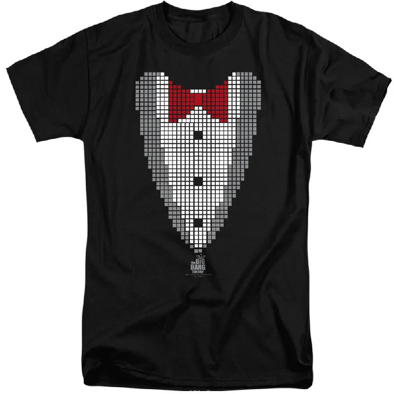 Final Markdown The Big Bang Theory Tall T-Shirt Tuxedo with Red Bow Tie Black Tee