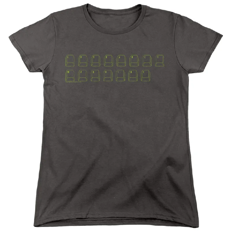 Super Savings The Big Bang Theory Womens T-Shirt Intranet Machine Charcoal Tee