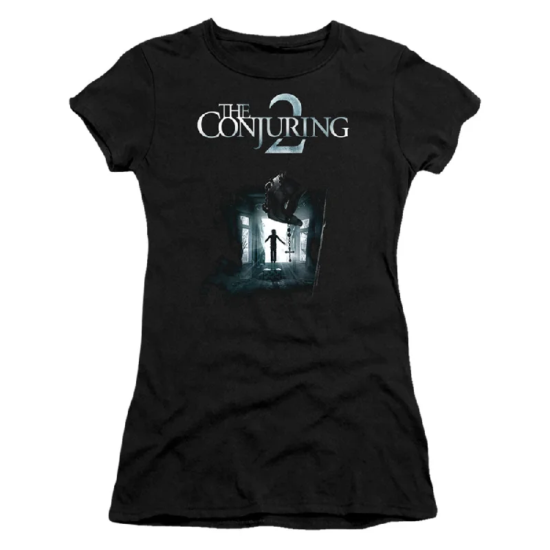Midnight Sale The Conjuring 2 Juniors T-Shirt Movie Poster Black Tee