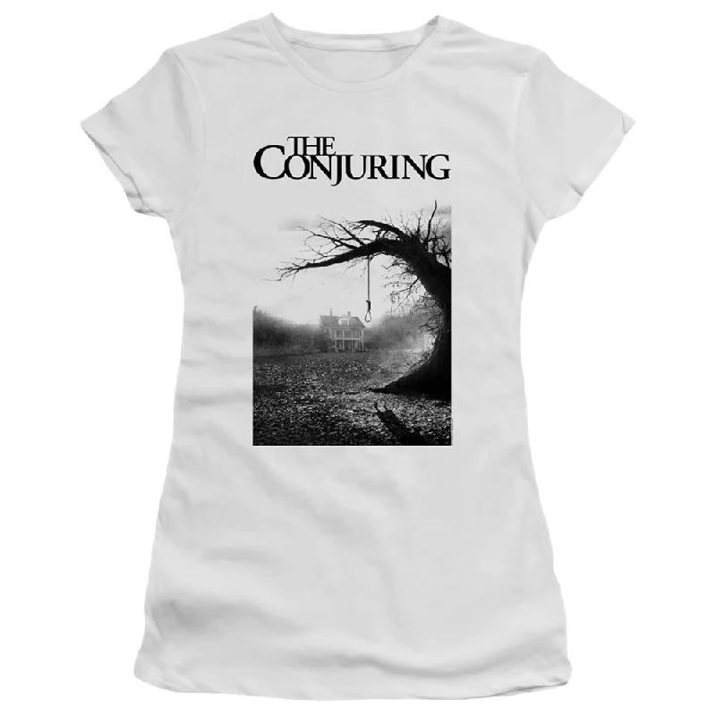 Deal Zone The Conjuring Juniors T-Shirt Vintage Tree Poster White Tee