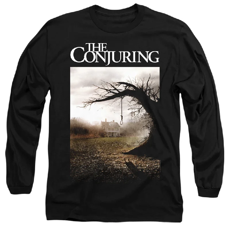 Limited Time Discount The Conjuring Long Sleeve T-Shirt Tree Movie Poster Black Tee