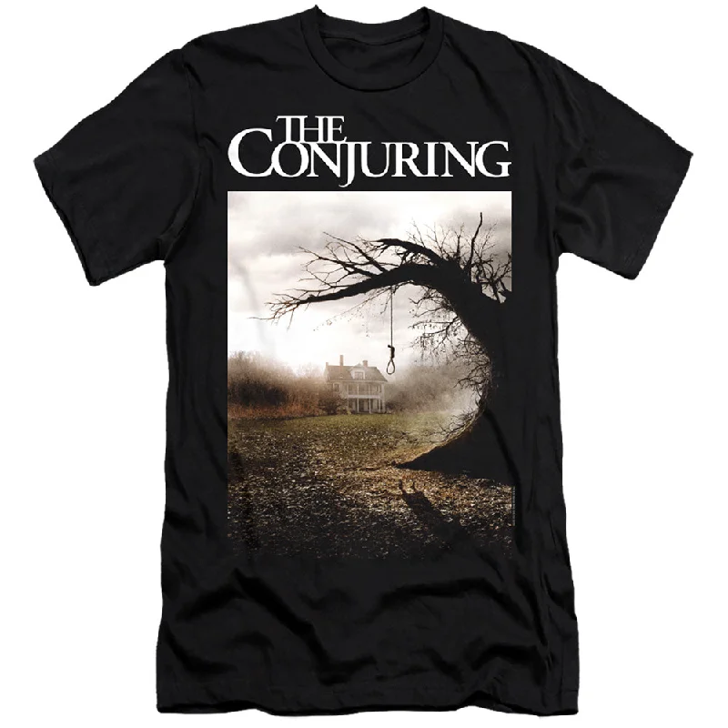 Warehouse Sale The Conjuring Slim Fit T-Shirt Tree Movie Poster Black Tee