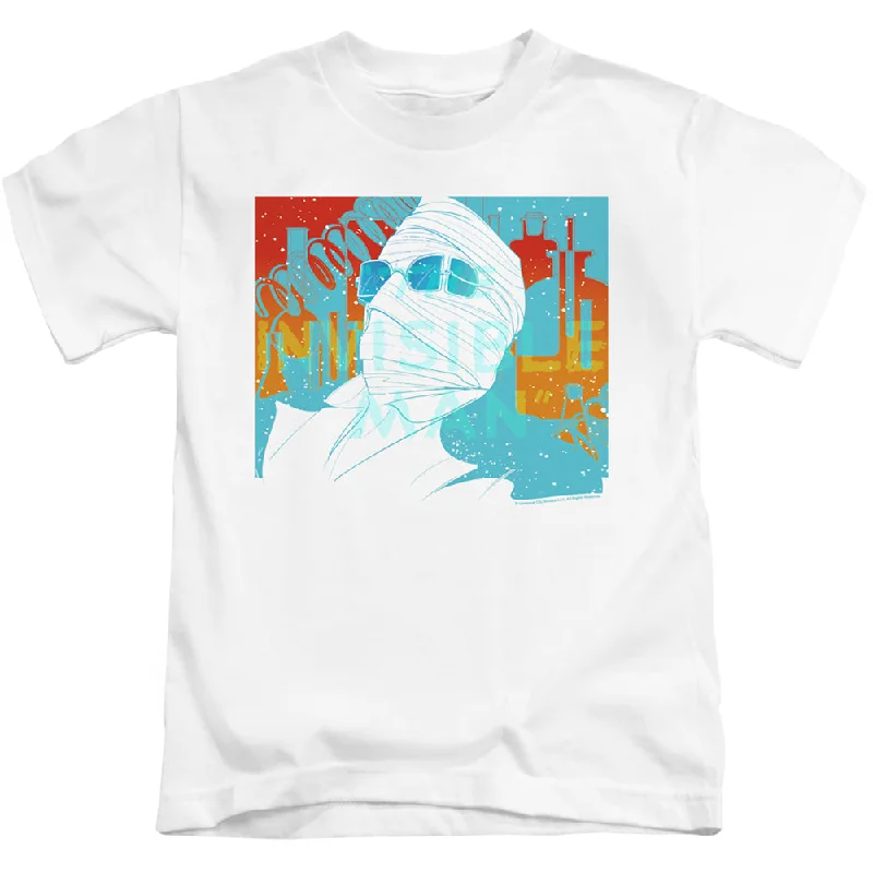 Value Deals The Invisible Man Boys T-Shirt Wrapped Up White Tee
