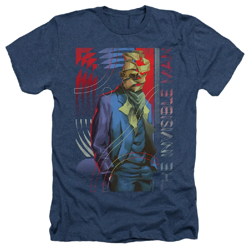 Deal of the Day The Invisible Man Heather T-Shirt Colorful Photo Navy Tee