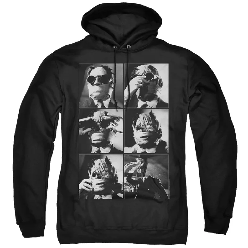 Year-End Sale The Invisible Man Hoodie Bandage Mask Black Hoody