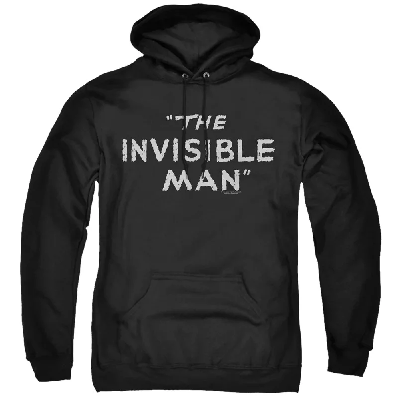 Early Bird Discount The Invisible Man Hoodie Vintage Title Text Black Hoody
