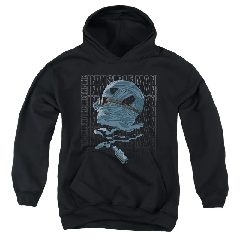 Markdowns The Invisible Man Kids Hoodie Side Profile Black Hoody