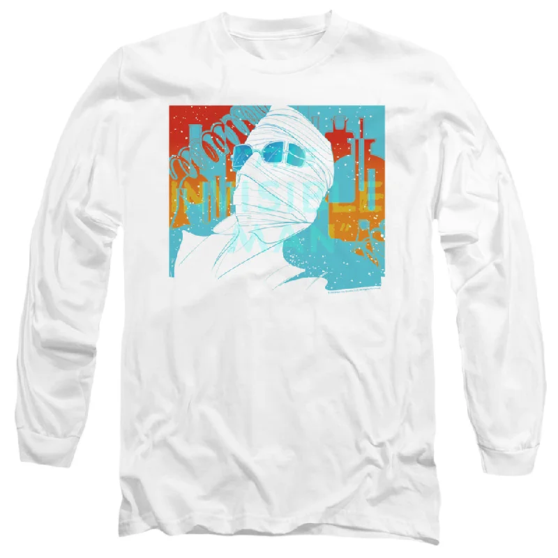 Steals and Deals The Invisible Man Long Sleeve T-Shirt Wrapped Up White Tee