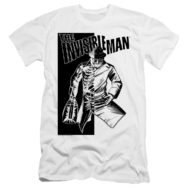 New Deals The Invisible Man Premium Canvas T-Shirt Briefcase White Tee