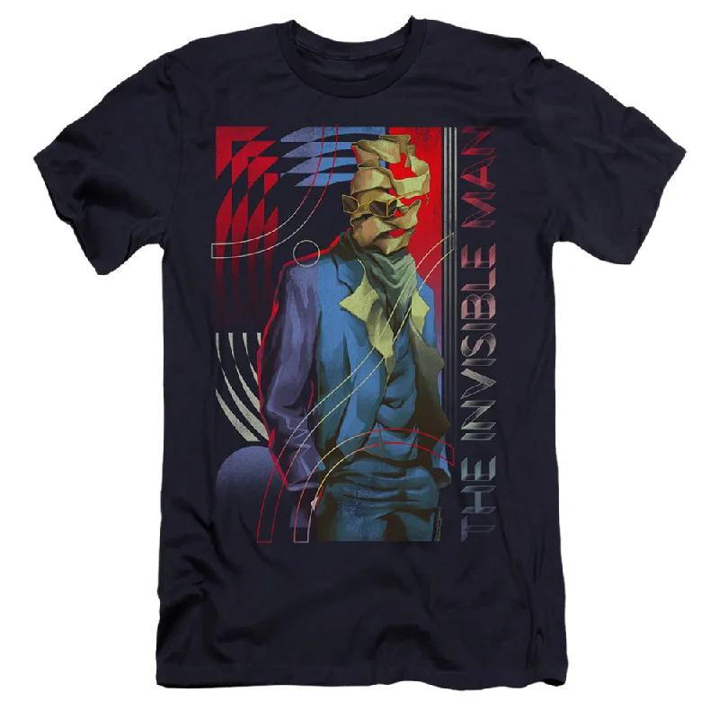 Exclusive Online Offer The Invisible Man Premium Canvas T-Shirt Colorful Photo Navy Tee