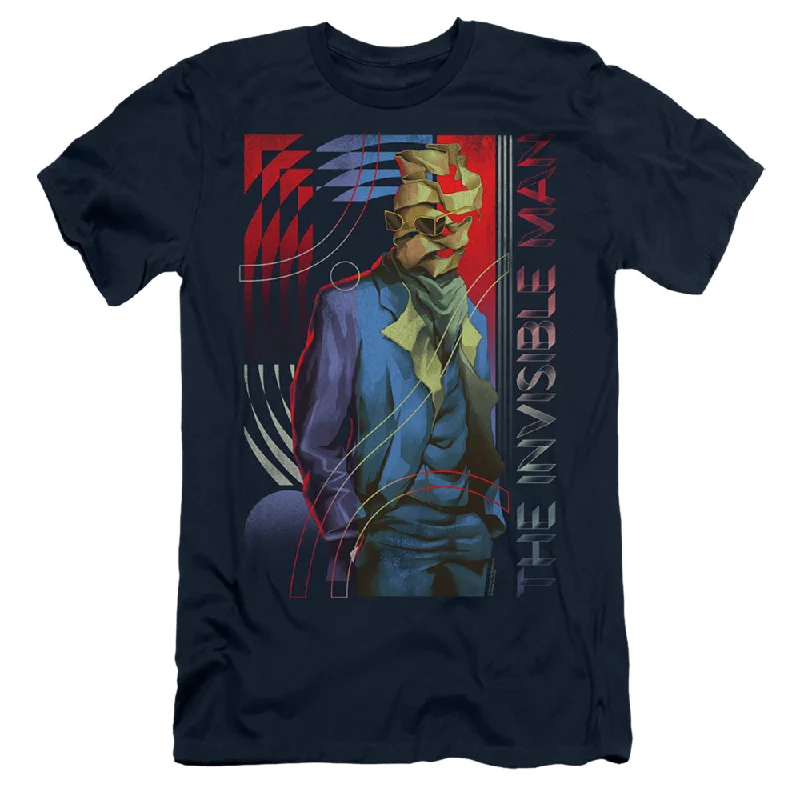 Holiday Sale The Invisible Man Slim Fit T-Shirt Colorful Photo Navy Tee