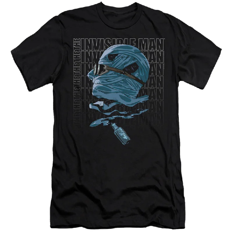 Price Cut The Invisible Man Slim Fit T-Shirt Side Profile Black Tee