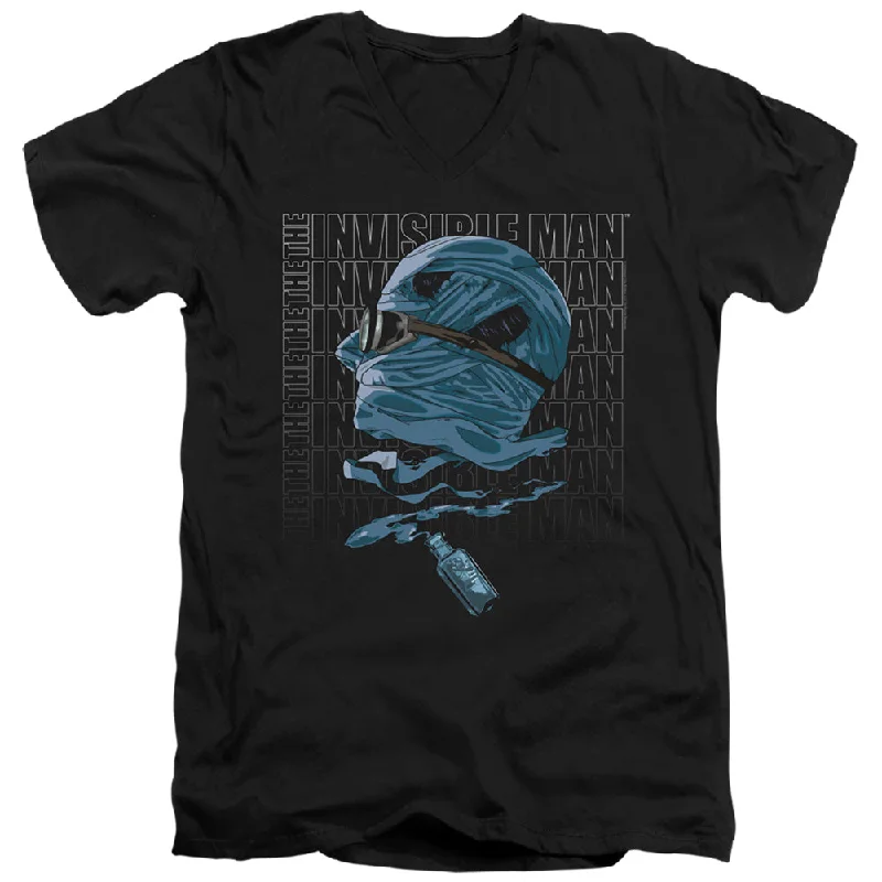 Instant Discount The Invisible Man Slim Fit V-Neck T-Shirt Side Profile Black Tee