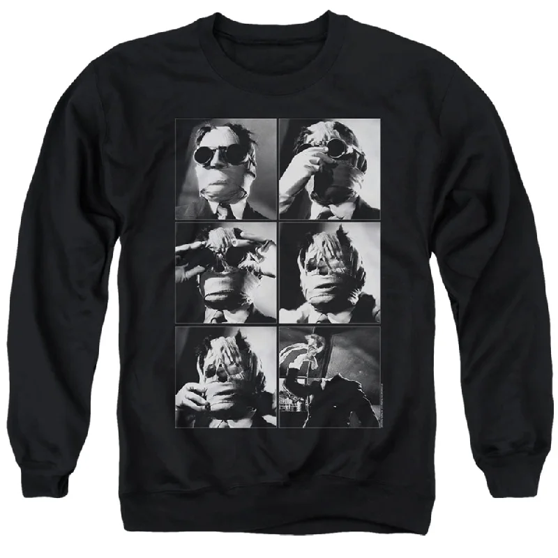 Take Advantage The Invisible Man Sweatshirt Bandage Mask Black Pullover