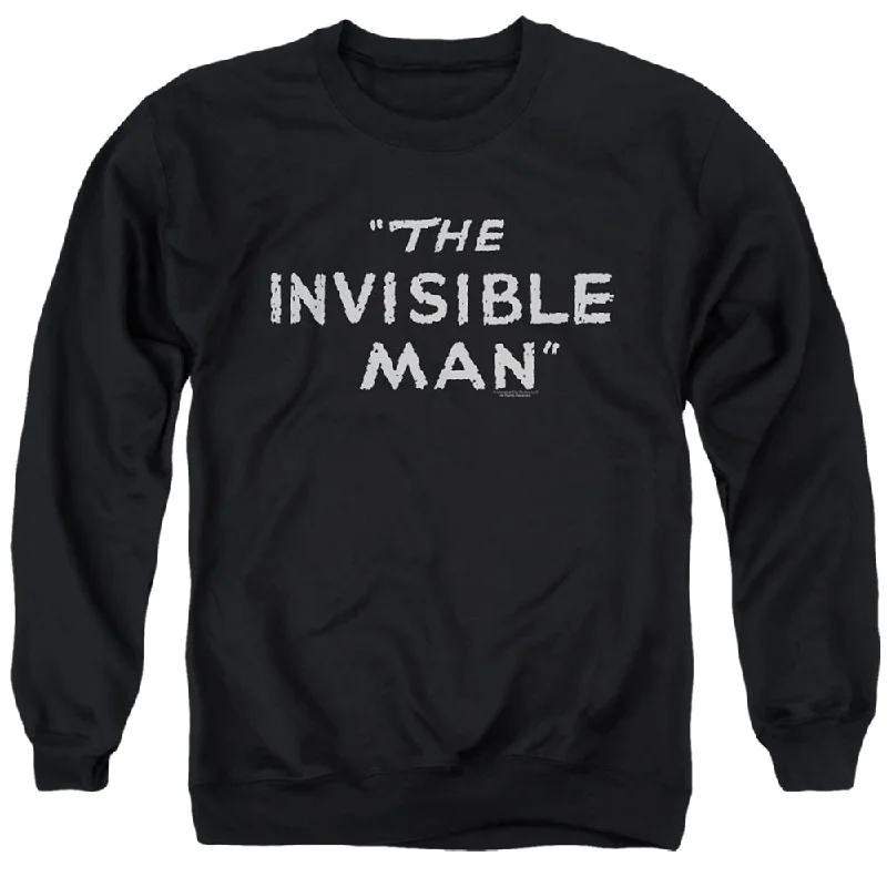 Mega Sale The Invisible Man Sweatshirt Vintage Title Text Black Pullover