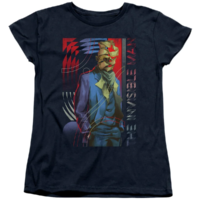 While Supplies Last The Invisible Man Womens T-Shirt Colorful Photo Navy Tee
