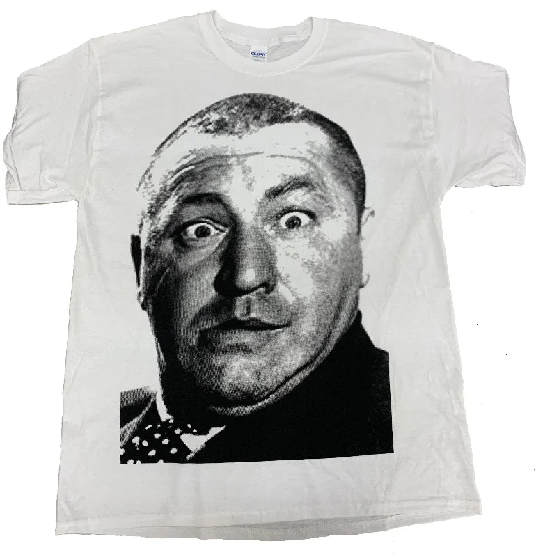 Savings Bonanza Three Stooges T-Shirt Big Face Curly White Tee