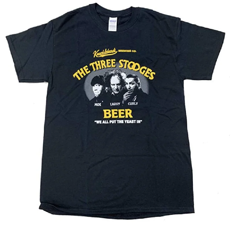 Exclusive Savings Three Stooges T-Shirt Knucklehead Brewing Company Black Tee