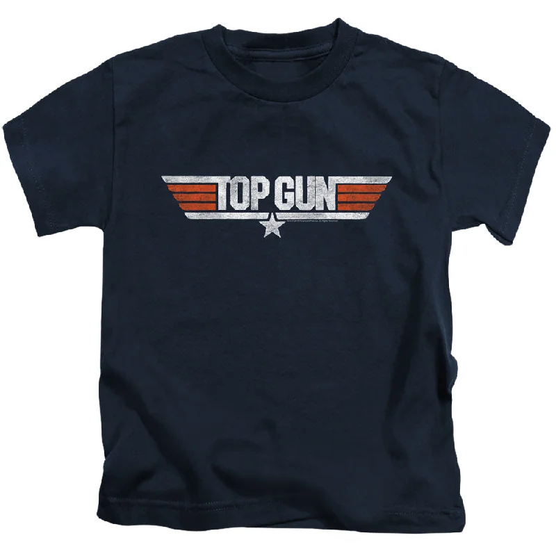 Early Access Top Gun Boys T-Shirt Distressed Logo Navy Tee