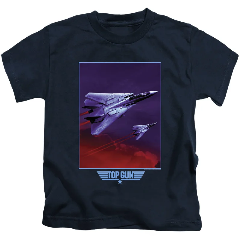 Amazing Deals Top Gun Boys T-Shirt F 14 Tomcat in Clouds Navy Tee