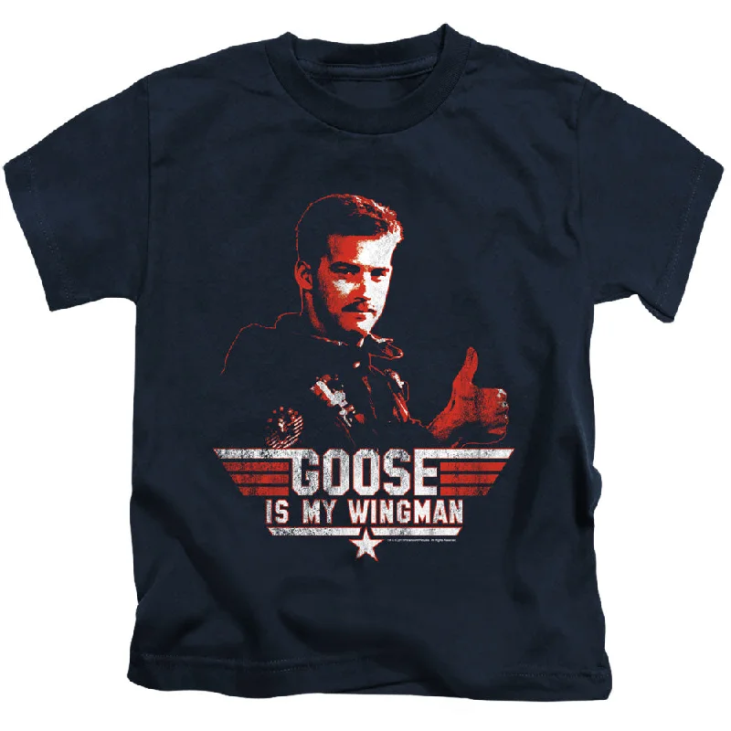 Final Sale Top Gun Boys T-Shirt Goose is My Wingman Navy Tee