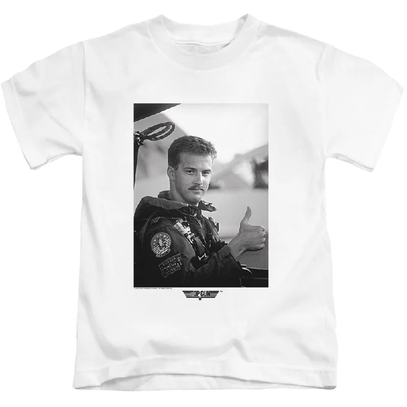 New Arrival Top Gun Boys T-Shirt Goose Portrait White Tee