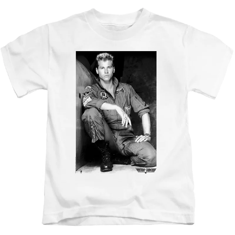 Exclusive Savings Top Gun Boys T-Shirt Iceman Portrait White Tee