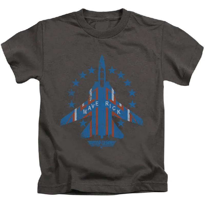 Markdowns Top Gun Boys T-Shirt Maverick F-14 Tomcat Charcoal Tee