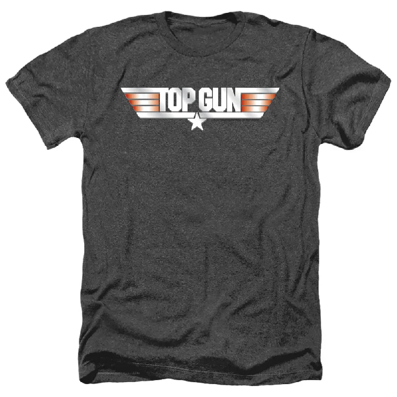 The Best Prices Top Gun Heather T-Shirt Logo Black Tee