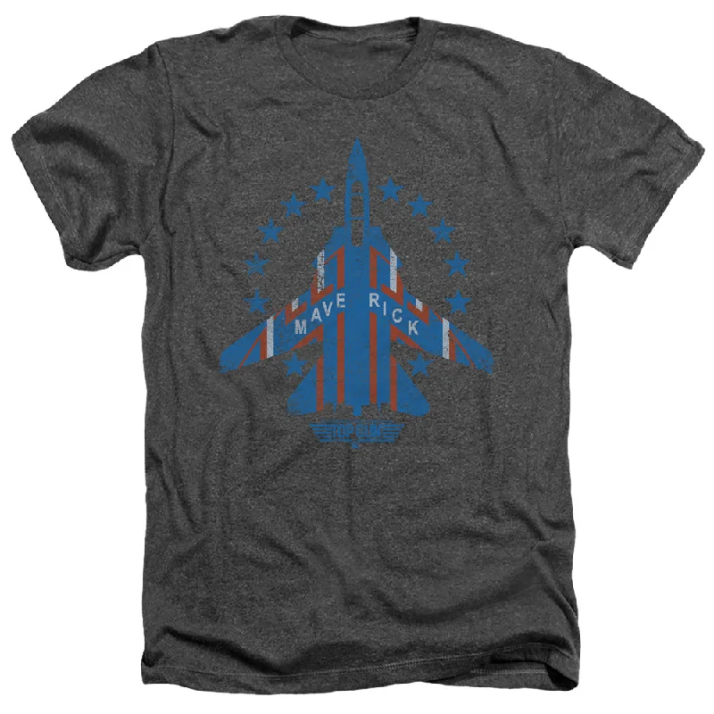 Massive Deals Top Gun Heather T-Shirt Maverick F-14 Tomcat Charcoal Tee