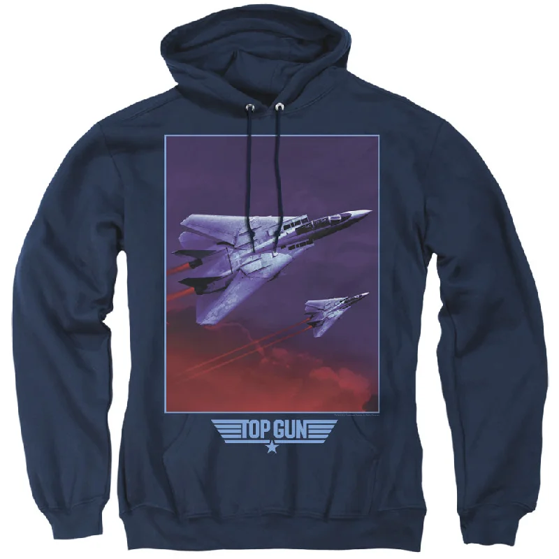 Closeout Sale Top Gun Hoodie F 14 Tomcat in Clouds Navy Hoody