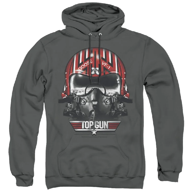 Can't Miss Top Gun Hoodie Goose Helmet Charcoal Hoody