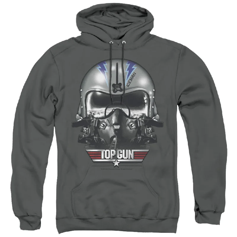Instant Discount Top Gun Hoodie Iceman Helmet Charcoal Hoody