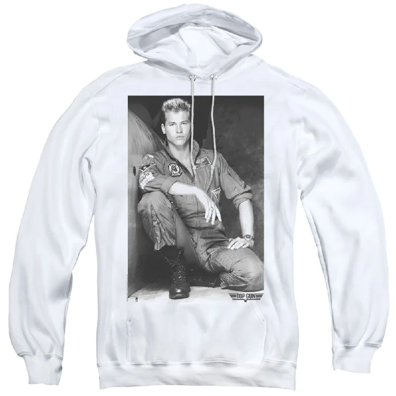 Discount Days Top Gun Hoodie Iceman Portrait White Hoody