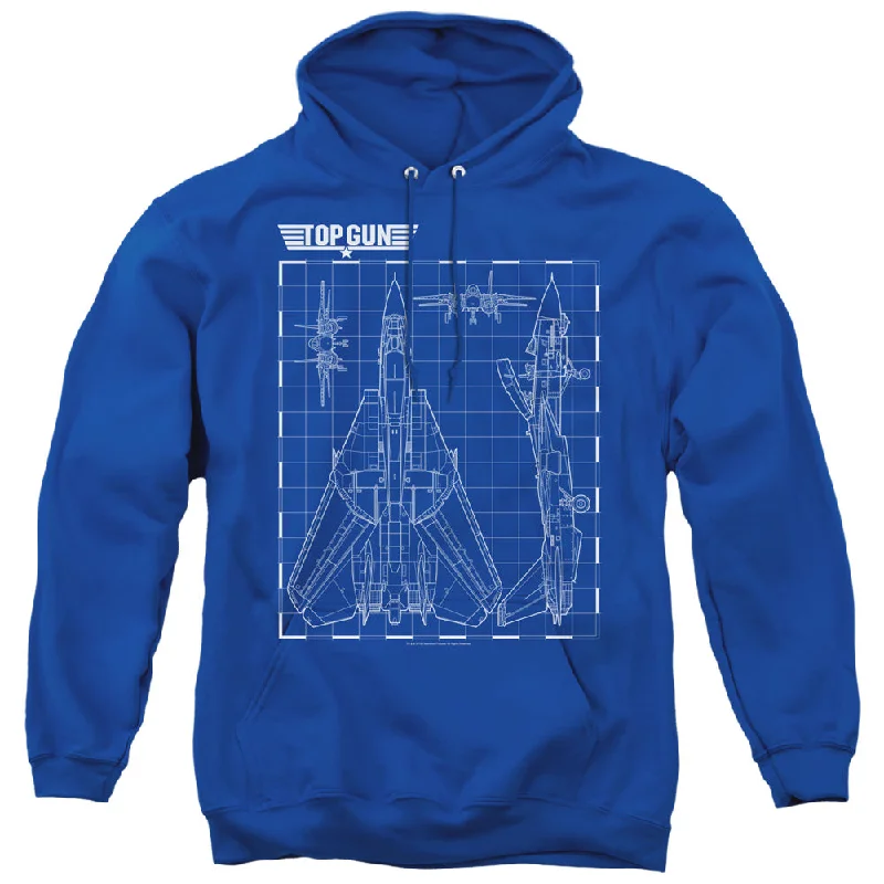 Midnight Sale Top Gun Hoodie Schematic F-14 Tomcat Royal Hoody