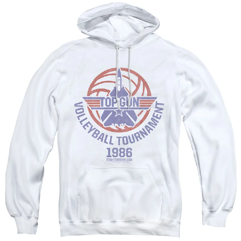 Overstock Top Gun Hoodie Volleyball Tournament White Hoody