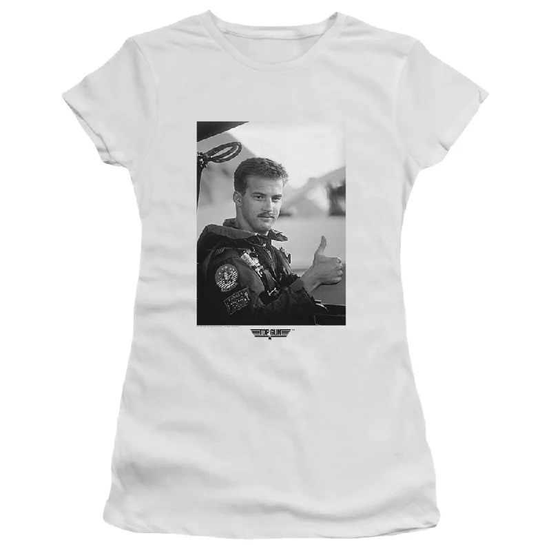 Best Seller Top Gun Juniors T-Shirt Goose Portrait White Tee