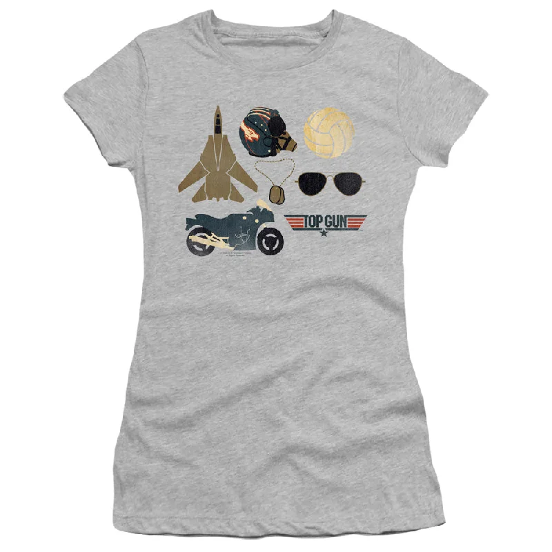 While Supplies Last Top Gun Juniors T-Shirt Maverick Items Heather Tee