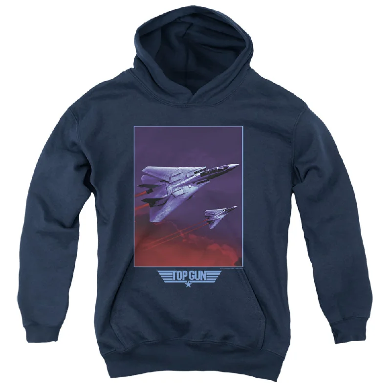 Savings Event Top Gun Kids Hoodie F 14 Tomcat in Clouds Navy Hoody