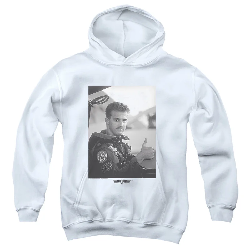 Clearance Sale Top Gun Kids Hoodie Goose Portrait White Hoody