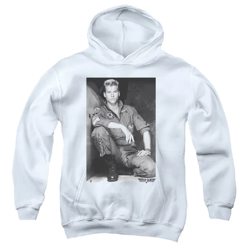 Discount Deals Top Gun Kids Hoodie Iceman Portrait White Hoody