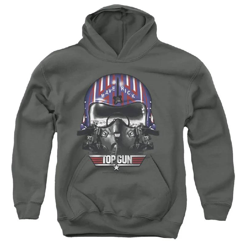 Crazy Deals Top Gun Kids Hoodie Maverick Helmet Charcoal Hoody