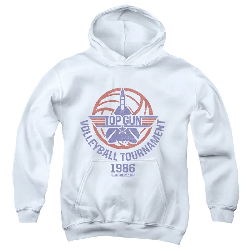 Sale Event Top Gun Kids Hoodie Volleyball Tournament White Hoody