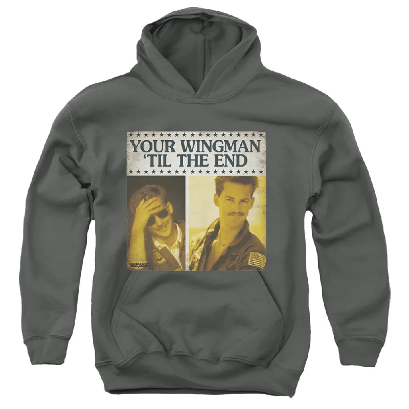 Today’s Special Top Gun Kids Hoodie Wingman 'Til The End Charcoal Hoody