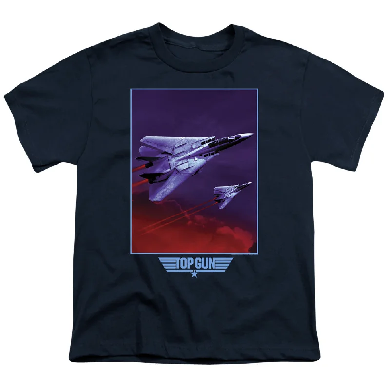 Price Break Top Gun Kids T-Shirt F 14 Tomcat in Clouds Navy Tee