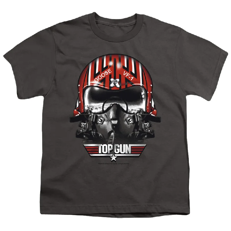 Limited Availability Top Gun Kids T-Shirt Goose Helmet Charcoal Tee