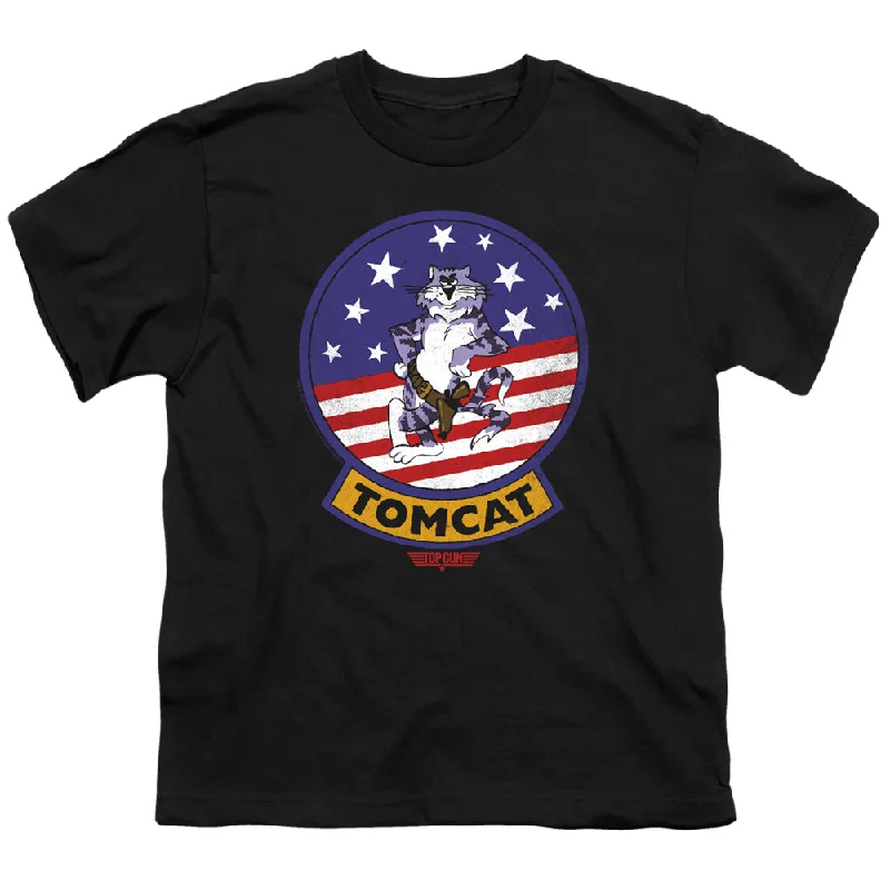 Extra Savings Top Gun Kids T-Shirt Tomcat Patch Black Tee